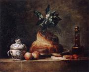 Jean Baptiste Simeon Chardin Style life with Brioche oil on canvas